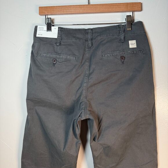 American Eagle Original Straight Lived in Khakis Gray Men's Size 28 x 34 - Picture 8 of 12
